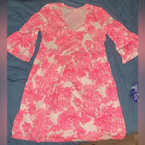 Lilly Pulitzer Jannie dress in Anniversary Toile Print NWOT - Picture 4 of 4